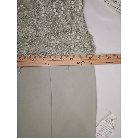 Karen Miller Petite 8 Mother of the Bride Cocktail Formal Maxi Dress Green NWT - Picture 10 of 11